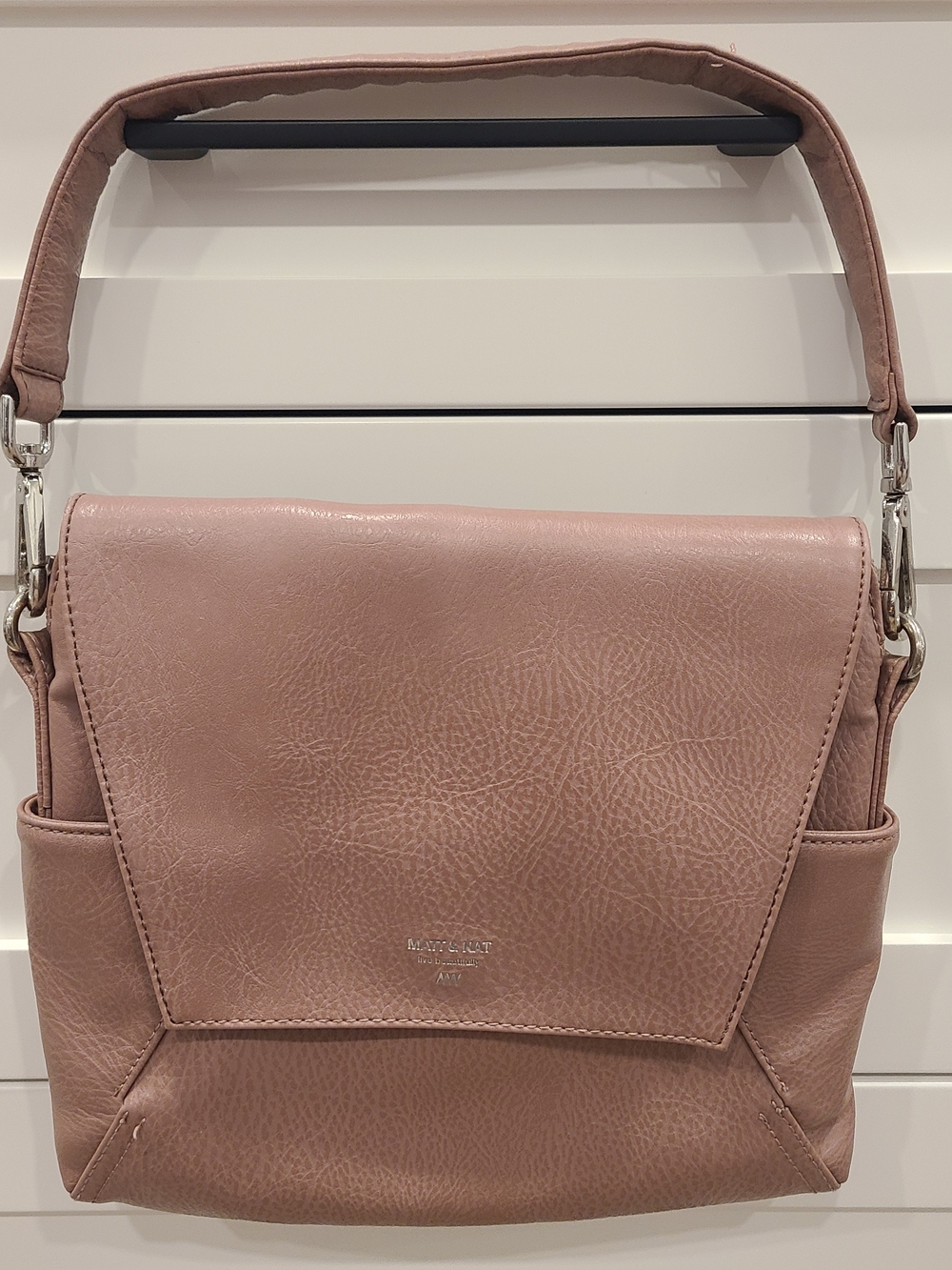 Matt & Nat Dusty Rose Vegan Leather Shoulder Bag